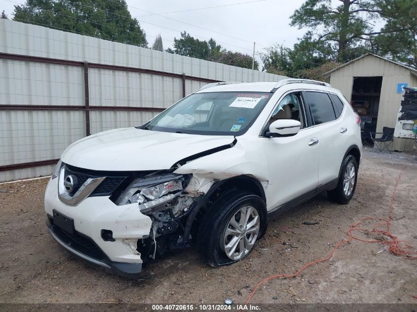 2016 Nissan Rogue Sv VIN: KNMAT2MT7GP649419 Lot: 40720615