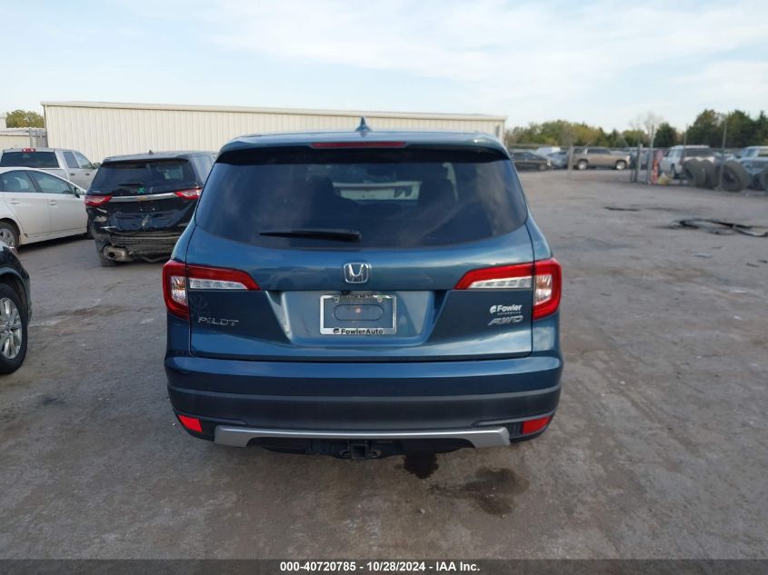 2019 Honda Pilot Ex-L VIN: 5FNYF6H52KB062881 Lot: 40720785