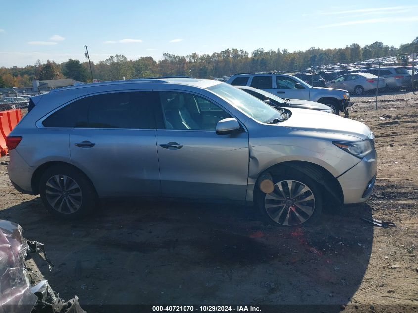 2014 Acura Mdx Technology Package VIN: 5FRYD3H44EB013678 Lot: 40721070