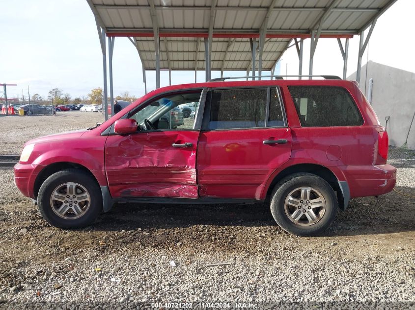 2003 Honda Pilot Ex-L VIN: 2HKYF18633H614628 Lot: 40721202