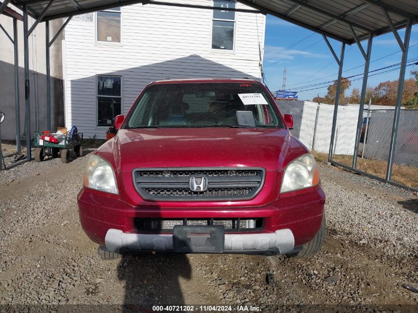 2003 Honda Pilot Ex-L VIN: 2HKYF18633H614628 Lot: 40721202