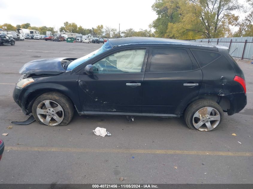 2005 Nissan Murano Sl VIN: JN8AZ08W25W434366 Lot: 40721456