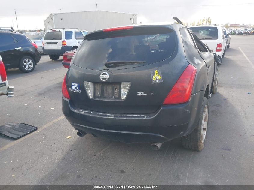 2005 Nissan Murano Sl VIN: JN8AZ08W25W434366 Lot: 40721456