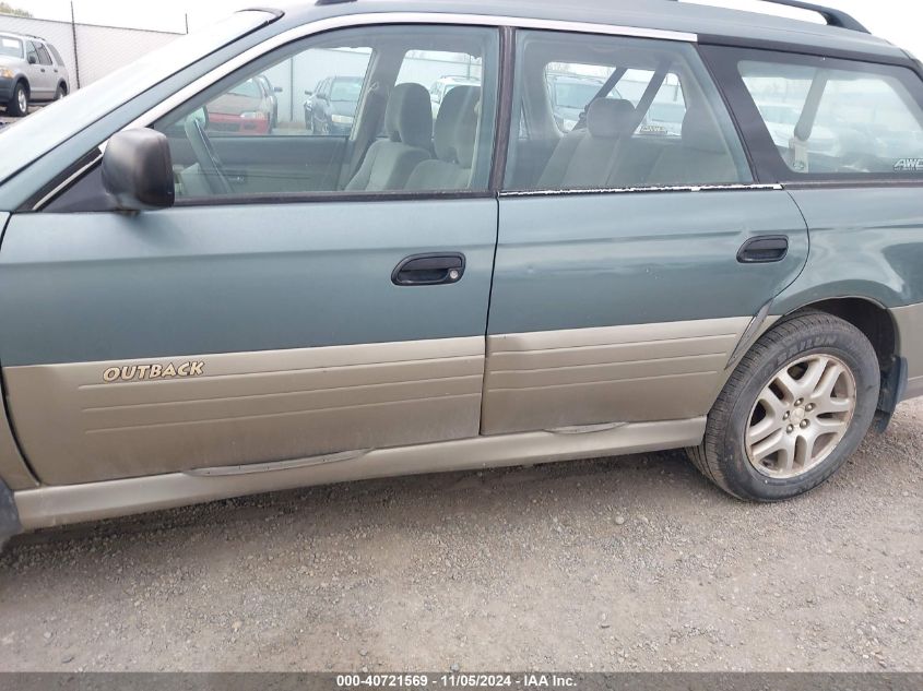 2000 Subaru Legacy Outback VIN: 4S3BH6654Y7638567 Lot: 40721569