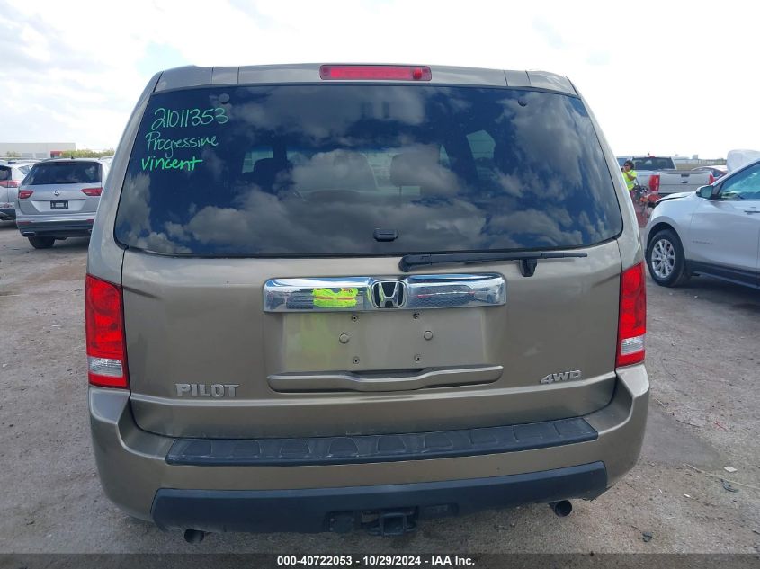 2011 Honda Pilot Lx VIN: 5FNYF4H23BB101763 Lot: 40722053