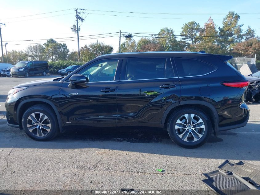 2020 Toyota Highlander Hybrid Xle VIN: 5TDHBRCH1LS500818 Lot: 40722077