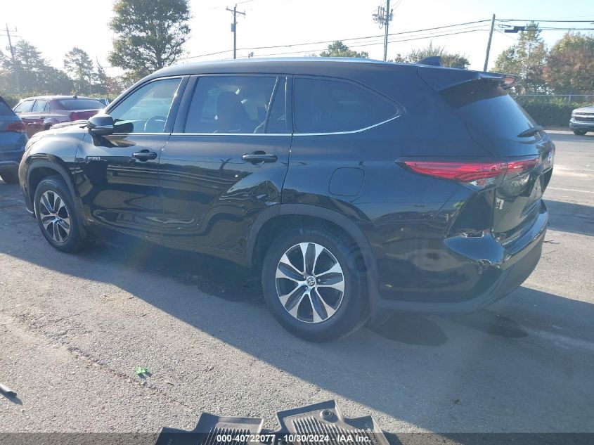 2020 TOYOTA HIGHLANDER HYBRID XLE - 5TDHBRCH1LS500818