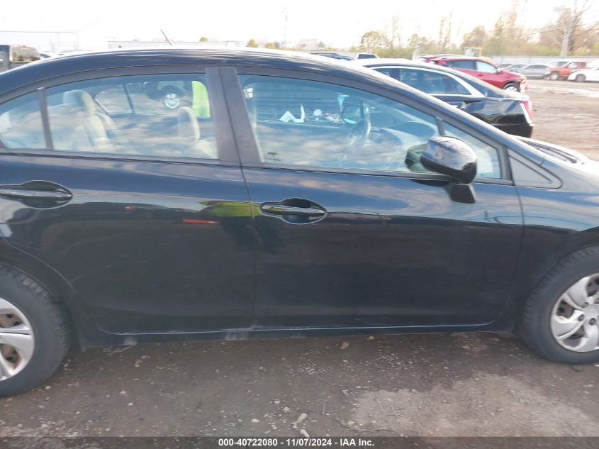 2013 Honda Civic Lx VIN: 19XFB2F5XDE000426 Lot: 40722080