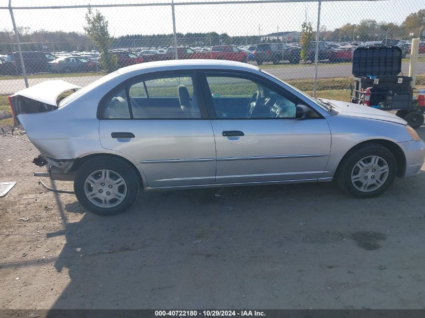 2001 Honda Civic Lx VIN: 2HGES16531H597216 Lot: 40722180