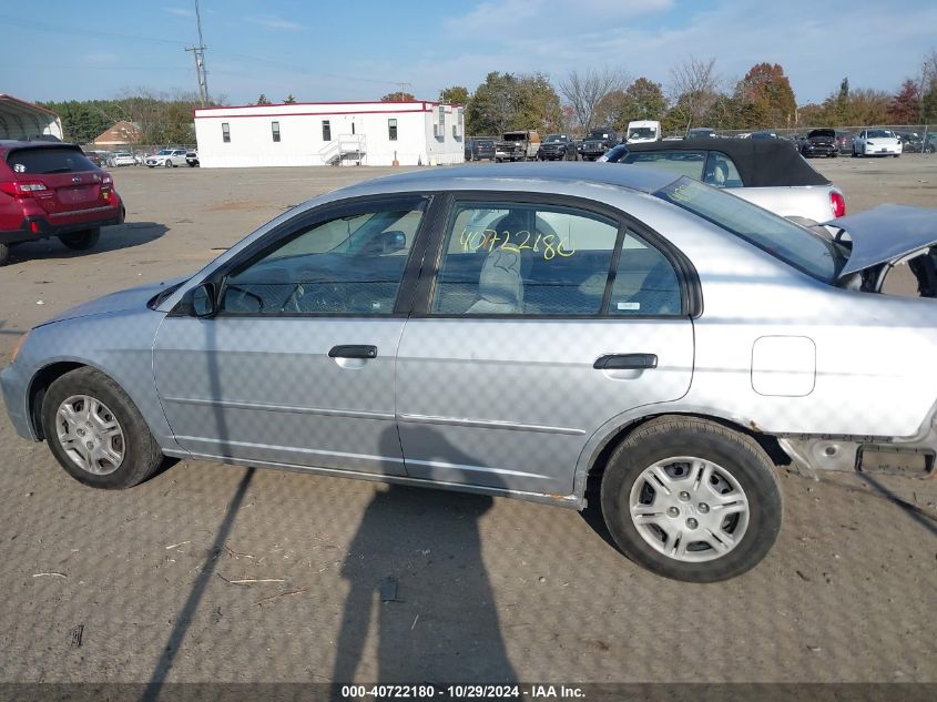 2001 Honda Civic Lx VIN: 2HGES16531H597216 Lot: 40722180