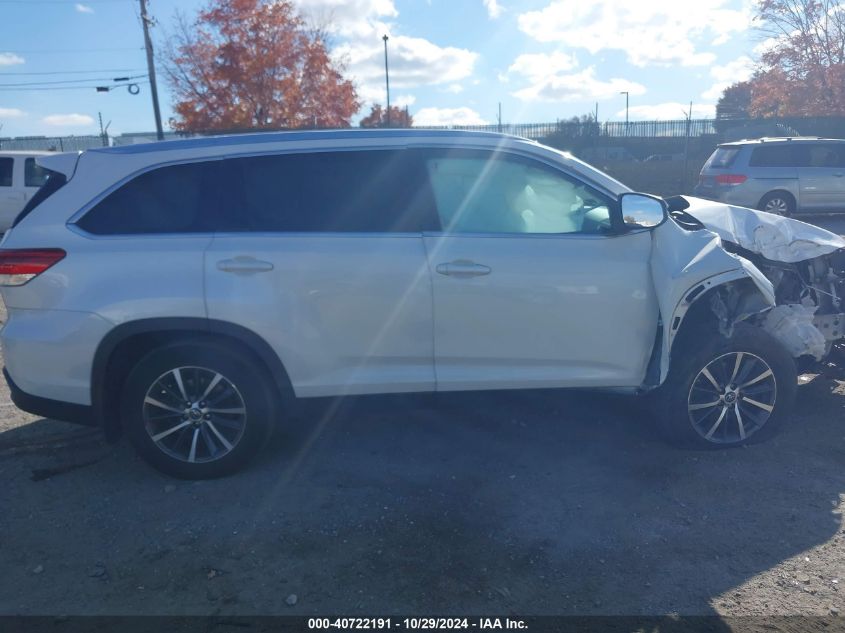 2019 Toyota Highlander Xle VIN: 5TDJZRFH0KS705473 Lot: 40722191