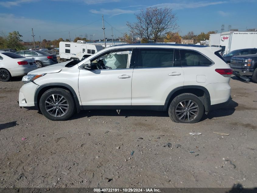 2019 Toyota Highlander Xle VIN: 5TDJZRFH0KS705473 Lot: 40722191