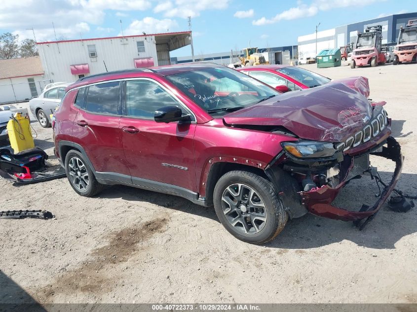 2022 Jeep Compass Latitude Fwd VIN: 3C4NJCBB1NT112822 Lot: 40722373