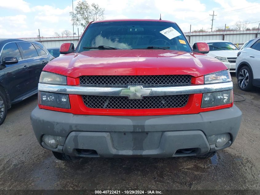 2002 Chevrolet Avalanche 1500 VIN: 3GNEK13T02G113030 Lot: 40722421