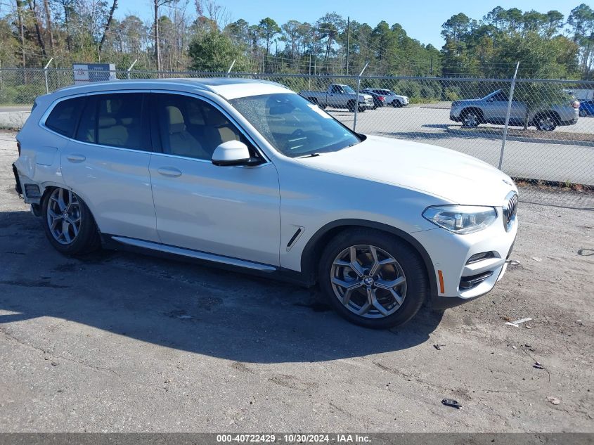 2021 BMW X3 SDRIVE30I - 5UXTY3C07M9G51602