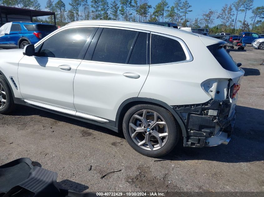 2021 BMW X3 SDRIVE30I - 5UXTY3C07M9G51602