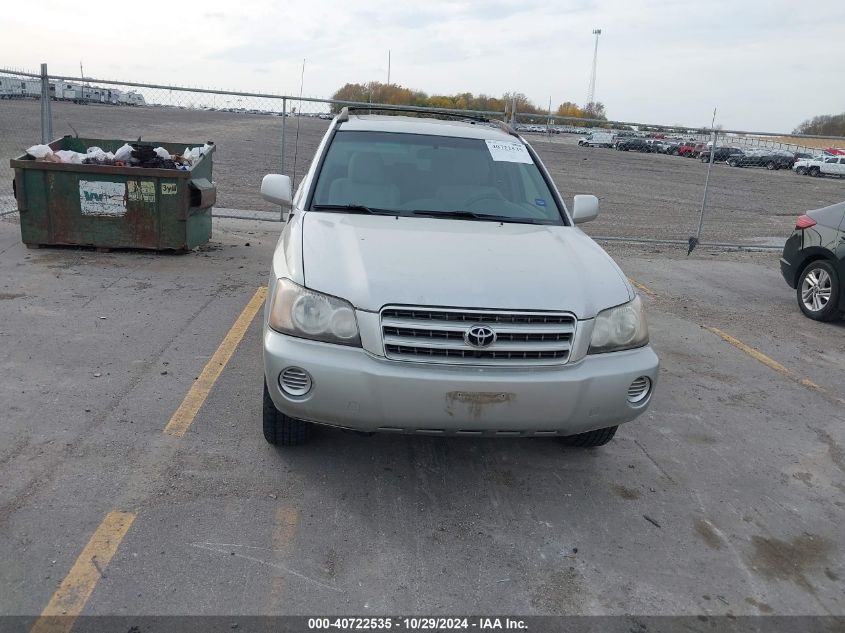 2002 Toyota Highlander V6 VIN: JTEHF21A320069851 Lot: 40722535