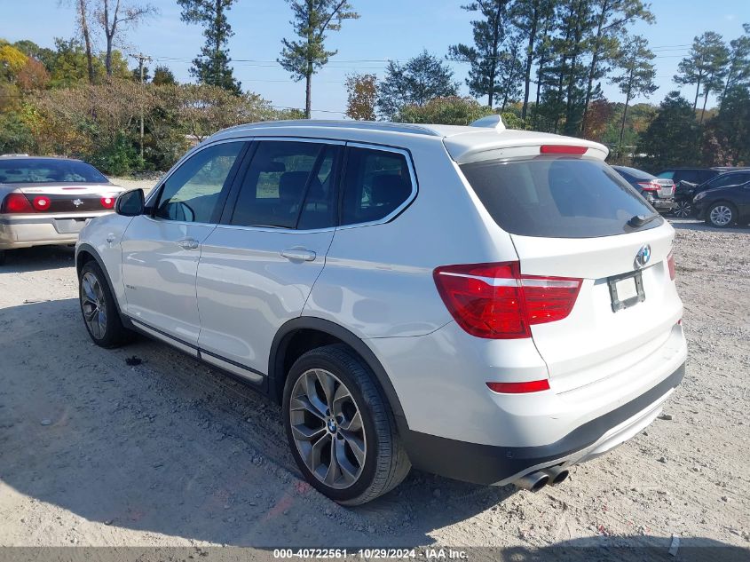 2017 BMW X3 Sdrive28I VIN: 5UXWZ7C3XH0X40597 Lot: 40722561