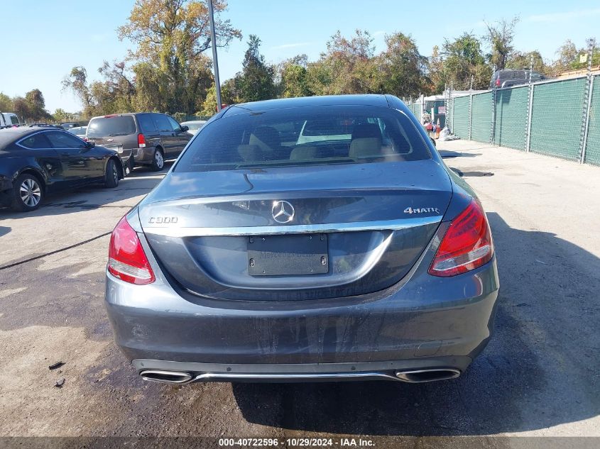 2015 Mercedes-Benz C 300 4Matic/Luxury 4Matic/Sport 4Matic VIN: 55SWF4KB2FU091375 Lot: 40722596