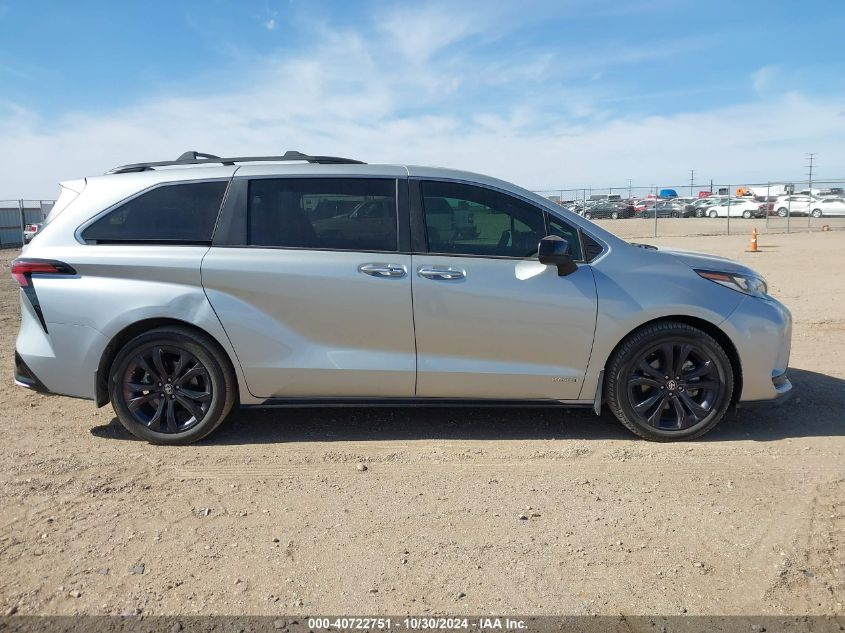 2021 Toyota Sienna Xse VIN: 5TDXRKEC4MS009418 Lot: 40722751