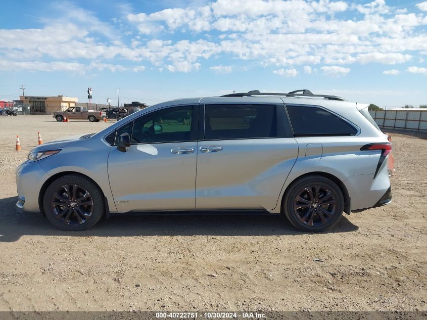 2021 Toyota Sienna Xse VIN: 5TDXRKEC4MS009418 Lot: 40722751