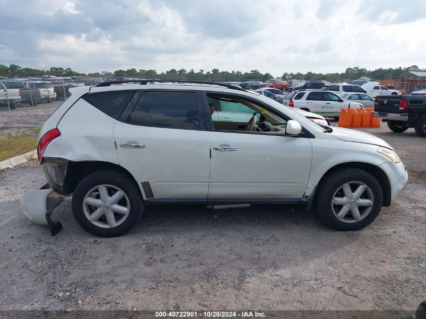 2004 Nissan Murano Se VIN: JN8AZ08W24W322388 Lot: 40722901