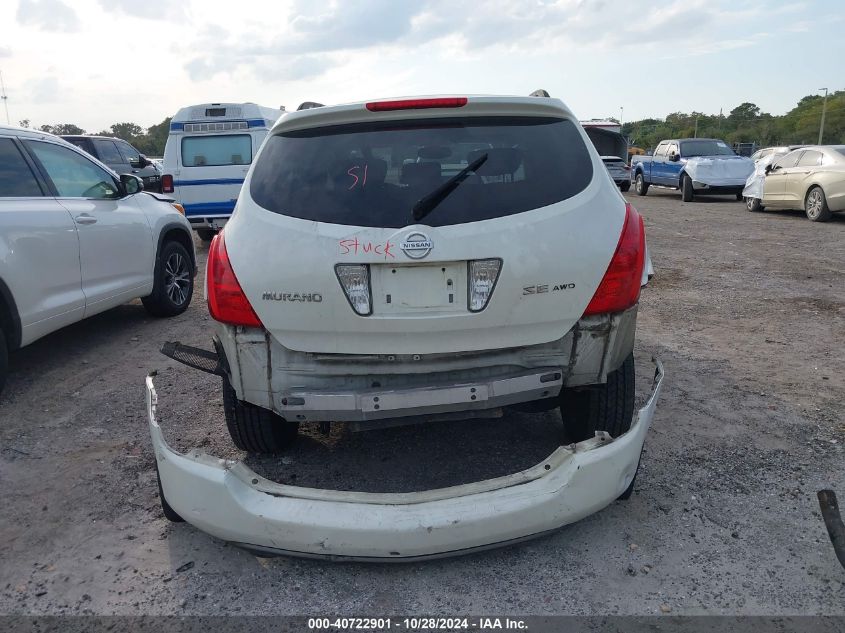 2004 Nissan Murano Se VIN: JN8AZ08W24W322388 Lot: 40722901