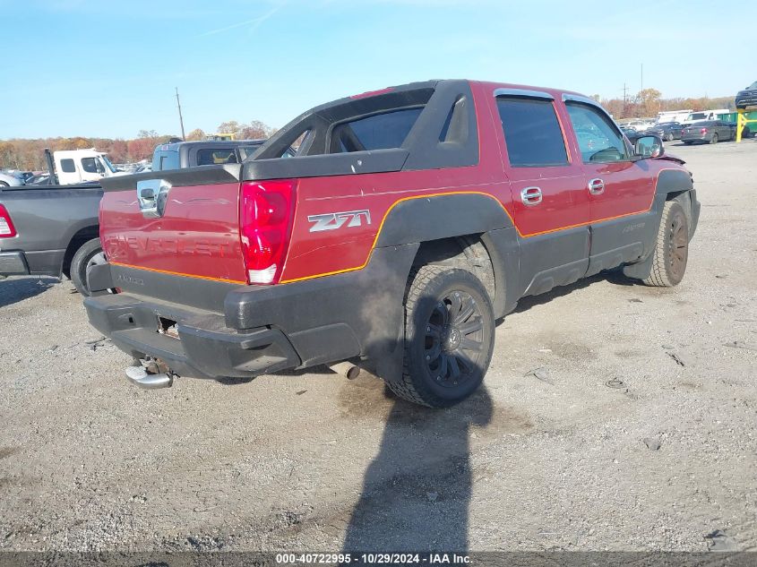 2002 Chevrolet Avalanche 1500 VIN: 3GNEK13T12G208910 Lot: 40722995