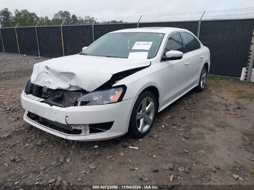 2013 VOLKSWAGEN PASSAT VIN: 1VWBH7A38DC134145