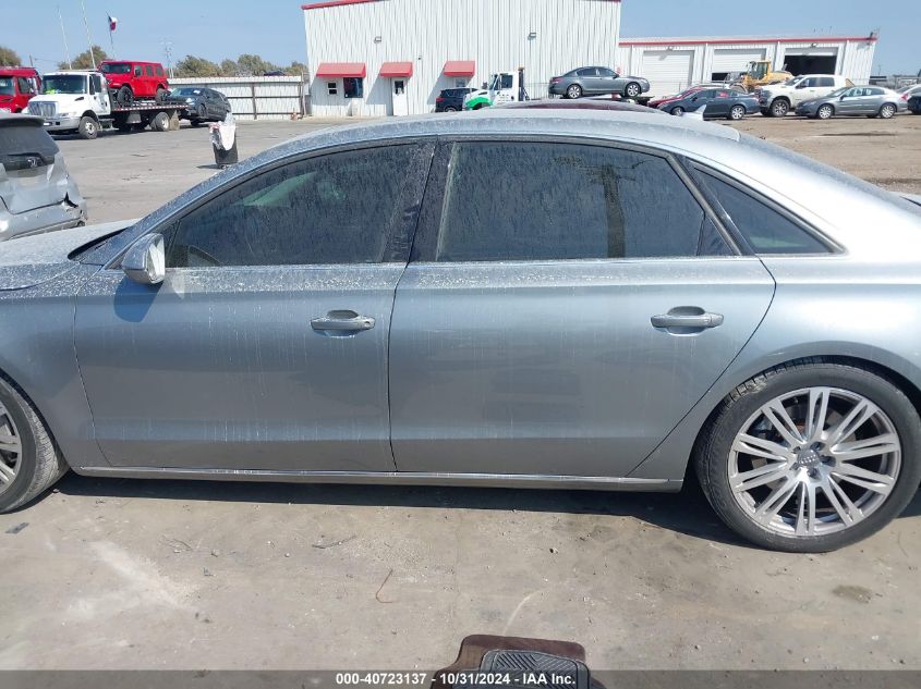 2014 Audi A8 L 4.0T VIN: WAUR2AFD8EN002992 Lot: 40723137