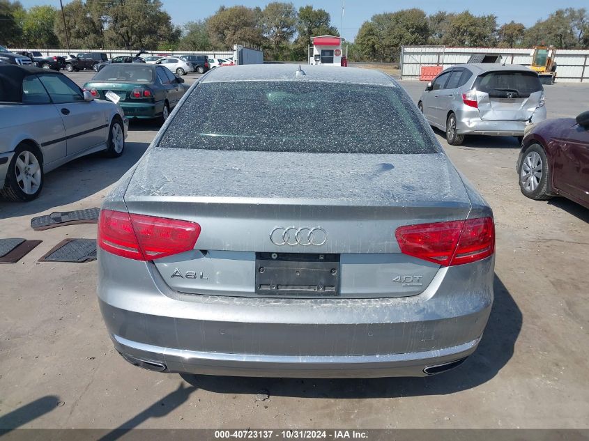 2014 Audi A8 L 4.0T VIN: WAUR2AFD8EN002992 Lot: 40723137