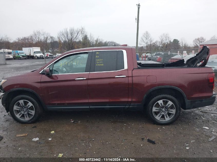 2018 Honda Ridgeline Rtl-E VIN: 5FPYK3F79JB017392 Lot: 40723442