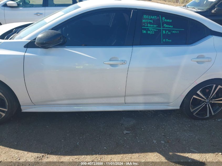 2022 Nissan Sentra Sr Xtronic Cvt VIN: 3N1AB8DV8NY285212 Lot: 40723558