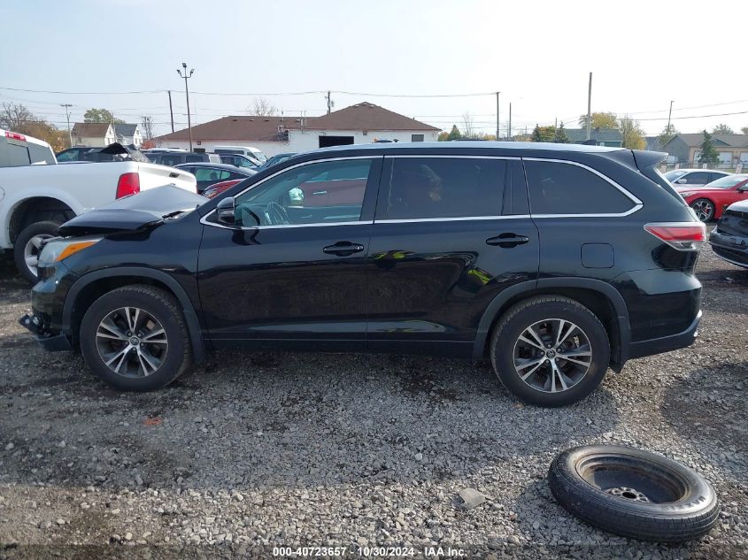 2016 Toyota Highlander Xle V6 VIN: 5TDJKRFH9GS286566 Lot: 40723657