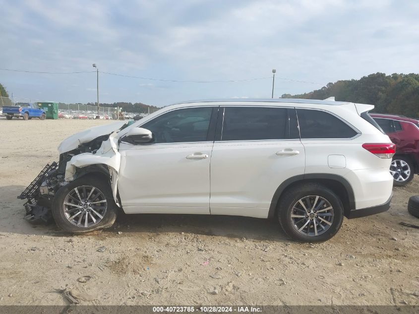 2018 Toyota Highlander Xle VIN: 5TDKZRFH4JS542930 Lot: 40723785