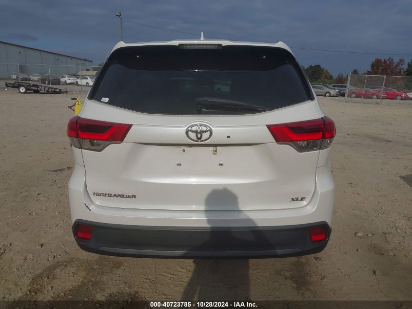 2018 Toyota Highlander Xle VIN: 5TDKZRFH4JS542930 Lot: 40723785