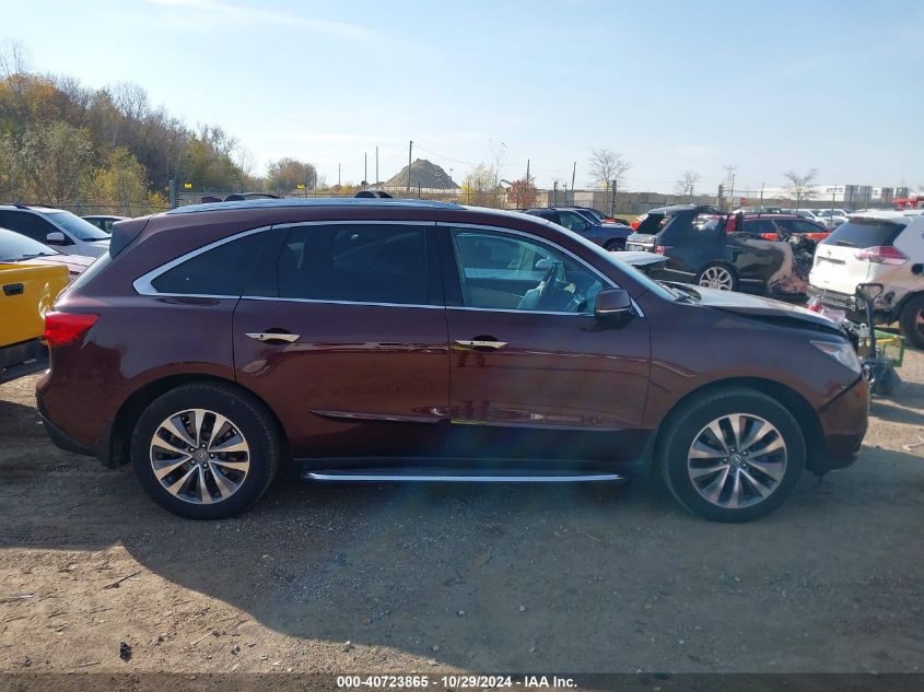 2014 Acura Mdx Technology Package VIN: 5FRYD4H46EB015549 Lot: 40723865