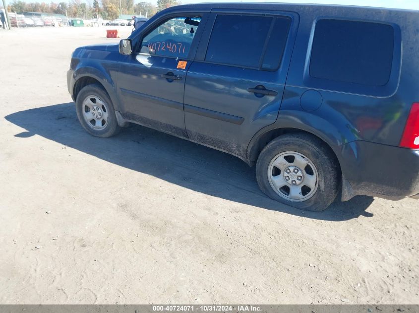 2009 Honda Pilot Lx VIN: 5FNYF48249B025707 Lot: 40724071