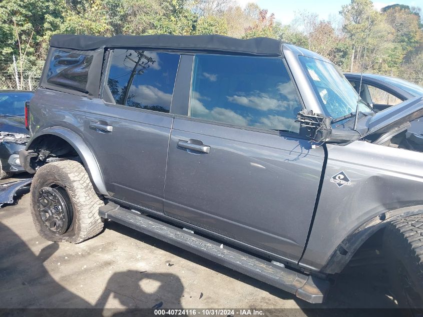 2022 Ford Bronco Outer Banks VIN: 1FMDE5DH0NLA84029 Lot: 40724116