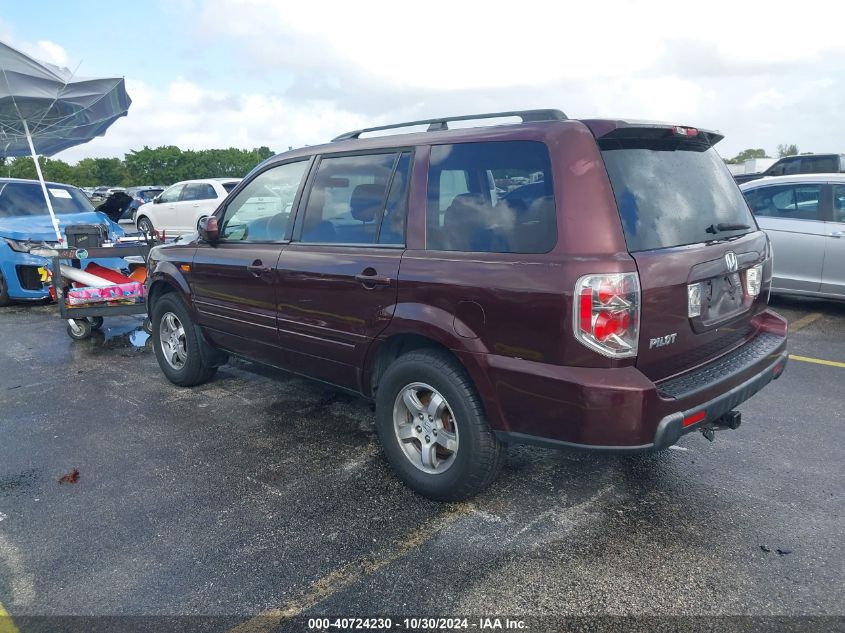 2007 Honda Pilot Ex-L VIN: 5FNYF28557B019071 Lot: 40724230