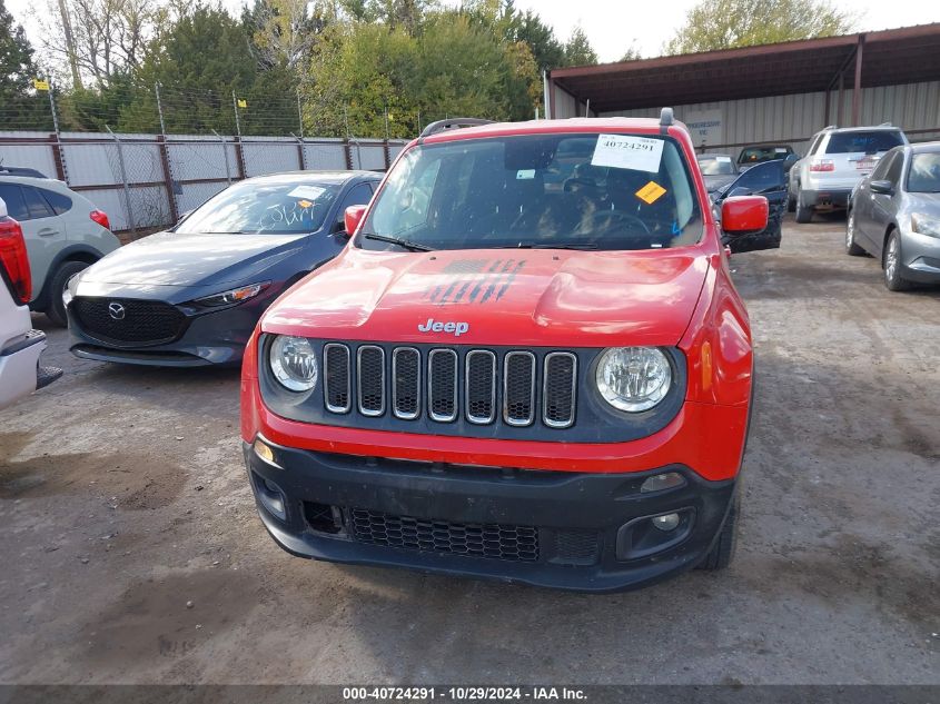 2016 Jeep Renegade Latitude VIN: ZACCJBBT2GPC62443 Lot: 40724291