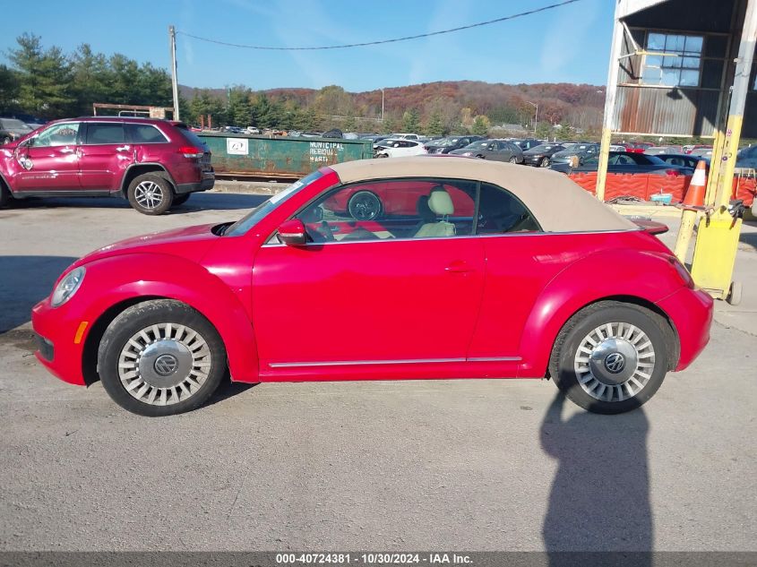 2013 Volkswagen Beetle 2.5L VIN: 3VW5P7ATXDM822551 Lot: 40724381