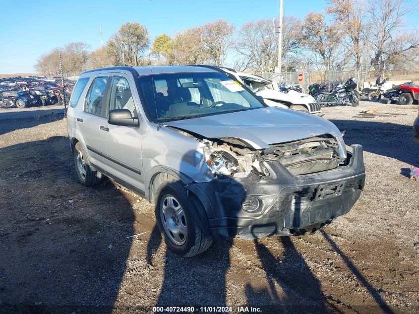 2006 Honda Cr-V Lx VIN: JHLRD68586C022787 Lot: 40724490