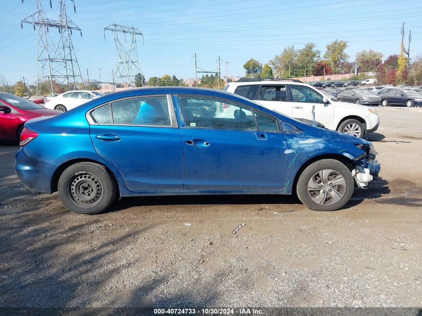 2013 Honda Civic Lx VIN: 2HGFB2F59DH603390 Lot: 40724733