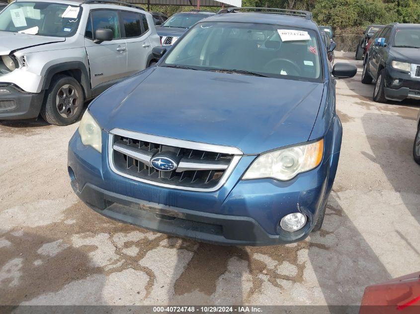 2008 Subaru Outback 2.5I/2.5I L.l. Bean Edition VIN: 4S4BP61C487360743 Lot: 40724748