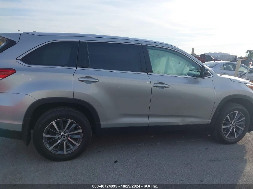 2019 Toyota Highlander Xle VIN: 5TDJZRFH9KS569635 Lot: 40724995