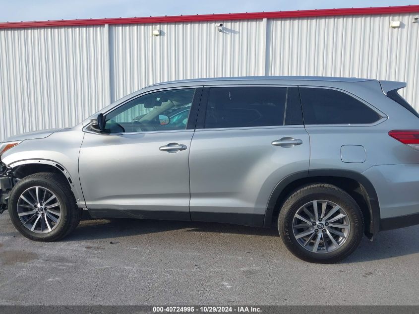 2019 Toyota Highlander Xle VIN: 5TDJZRFH9KS569635 Lot: 40724995