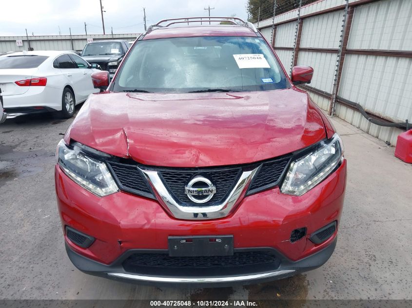 2016 Nissan Rogue Sv VIN: KNMAT2MV2GP736310 Lot: 40725048