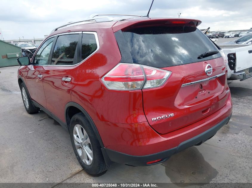 2016 Nissan Rogue Sv VIN: KNMAT2MV2GP736310 Lot: 40725048