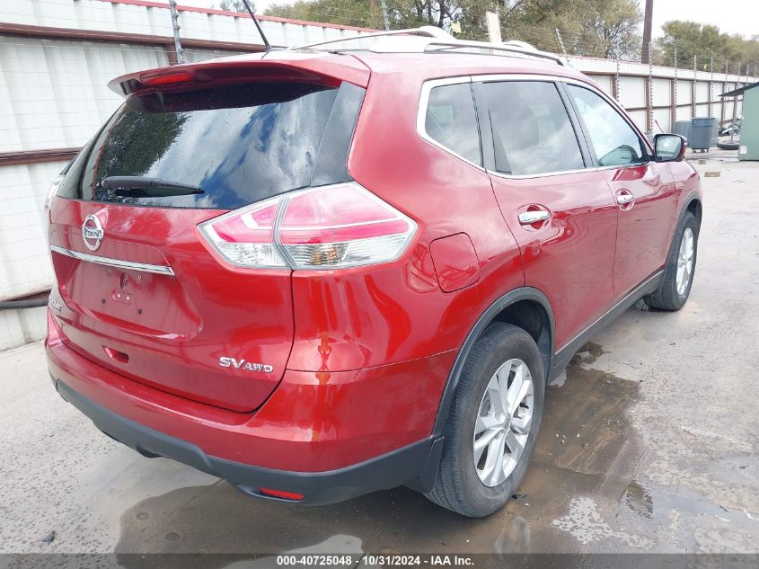 2016 Nissan Rogue Sv VIN: KNMAT2MV2GP736310 Lot: 40725048